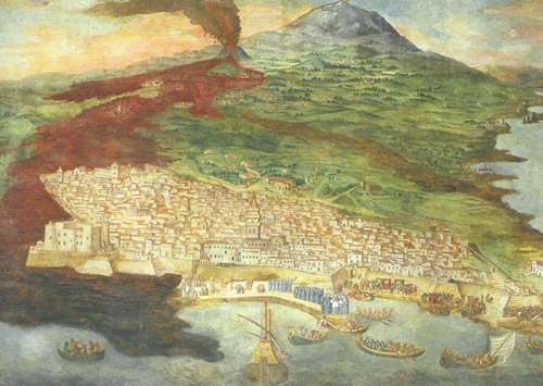 Recreación de la erupción de 1669